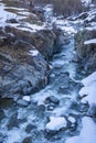 Spectacular drive along the river Venter Ache in the Venter Valley in Tirol, Austria