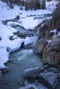 Spectacular drive along the river Venter Ache in the Venter Valley in Tirol, Austria