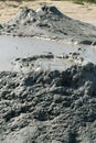 Spectacular eruptions of mud volcanoes caused by methane in vulcanii noroiosi near berca village buzau county romania