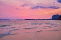 The spectacular evening colours of Andaman Sea in Krabi region, Thailand