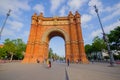Spectacular famous arch triumph in Barcelona