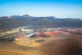 View of Fire Mountains (Montanas del Fuego) in Timanfaya National Park, Lanzarote - Canary Islands, Spain Royalty Free Stock Photo