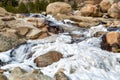 Frozen waterfall,  Rocky Mountain National Park, Colorado, USA Royalty Free Stock Photo