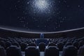 A full of stars projection at the planetarium Royalty Free Stock Photo
