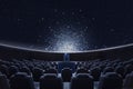 A full of stars projection at the planetarium Royalty Free Stock Photo