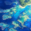 Spectacular Great Barrier Reef Aerial View Royalty Free Stock Photo