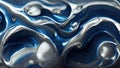 Spectacular high-quality abstract background of a whirlpool of dark blue and white. Mable with liquid texture like turbulent waves Royalty Free Stock Photo