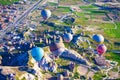 Spectacular Hot Air Balloons over Cappadocia Turkey Royalty Free Stock Photo