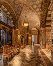 The spectacular interior of the Aachen Cathedral