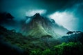 Spectacular island mountains adorned with lush greenery