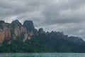 Spectacular karst cliffs inside Khao Sok National Park