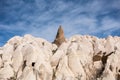 Spectacular karst Landform with limestones in the Goreme of Nevsehir, Cappadocia, Turkey