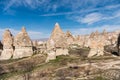 Spectacular karst Landform with limestones in the Goreme of Nevsehir, Cappadocia, Turkey