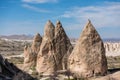 Spectacular karst Landform with limestones in the Goreme of Nevsehir, Cappadocia, Turkey