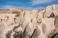 Spectacular karst Landform with limestones in the Goreme of Nevsehir, Cappadocia, Turkey