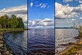 Spectacular Lake Superior seen from Marsh Island near Thunder Bay, ON, Canada Royalty Free Stock Photo