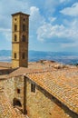 Spectacular landscape of the old town of Volterra in Tuscany, Italy Royalty Free Stock Photo