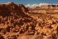 Spectacular landscapes of Goblin valley state park in Utah, USA Royalty Free Stock Photo