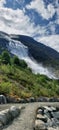 The spectacular Langfoss waterfall in Norway. Royalty Free Stock Photo