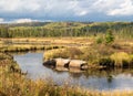 Storm clearing out of Algonquin Park in autumn Royalty Free Stock Photo