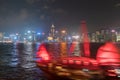 Spectacular lights and commercial skyline with array of advert