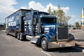 Spectacular long-nosed American truck at the Shelby workshops