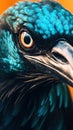 Spectacular Magpie in Extreme Closeup: Richly Textured and Highly Detailed Macro Shot.