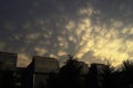 Spectacular mammatus or mammary clouds over Helsinki