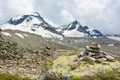 Spectacular mountain landscape with clouds starting to cover the sky.