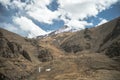 Spectacular mountain scenery on the Mount Everest Base Camp trek through the Himalaya, Nepal Royalty Free Stock Photo