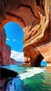 Spectacular Natural Arch Formation illustration Artificial Intelligence artwork generated