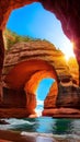 Spectacular Natural Arch Formation illustration Artificial Intelligence artwork generated