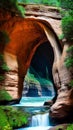 Spectacular Natural Arch Formation illustration Artificial Intelligence artwork generated