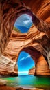 Spectacular Natural Arch Formation illustration Artificial Intelligence artwork generated