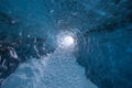 Spectacular natural landscapes inside a blue ice cave in Iceland Royalty Free Stock Photo