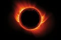 Spectacular natural phenomenon total solar eclipse with mesmerizing celestial display