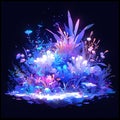 Spectacular Neon Reef for Digital Artwork Royalty Free Stock Photo