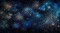 Spectacular Night Sky Fireworks Celebration Display Royalty Free Stock Photo
