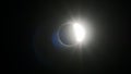 Spectacular night sky with a stunning solar eclipse