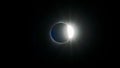 Spectacular night sky with a stunning solar eclipse