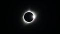 Spectacular night sky with a stunning solar eclipse