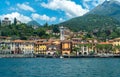 Spectacular panorama of Menaggio, beautiful town in Italy. Italian landscape of Lake Como and the Alps. Royalty Free Stock Photo