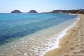 Spectacular panoramic view of Kalafatis Beach in Mykonos Royalty Free Stock Photo