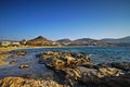 Spectacular panoramic view of Kalafatis Beach in Mykonos Royalty Free Stock Photo