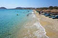 Spectacular panoramic view of Kalafatis Beach in Mykonos