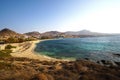 Spectacular panoramic view of Kalafatis Beach in Mykonos Royalty Free Stock Photo