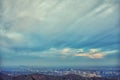 Spectacular panoramic view of Los Angeles West Side featuring We