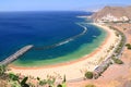 Spectacular picturesque gorgeous view on Teresitas beach on Tenerife island Royalty Free Stock Photo