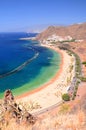 Spectacular picturesque gorgeous view on Teresitas beach on Tenerife island Royalty Free Stock Photo