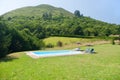 Spectacular pool between mountains Royalty Free Stock Photo